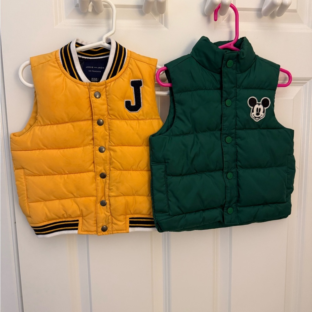 Janie & Jack Puffer Vests - like new